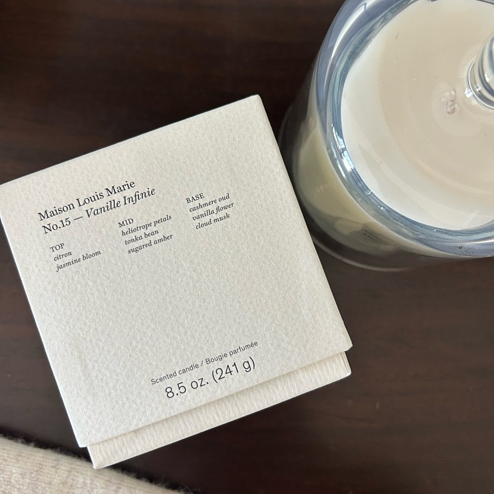 Maison Louis Marie No.15 Vanille Infinie Scented Candle *Burned Once*